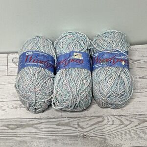 Columbia Minerva Windspun Yarn Garden 1605 Pastel Blue Pink White 3 Skeins